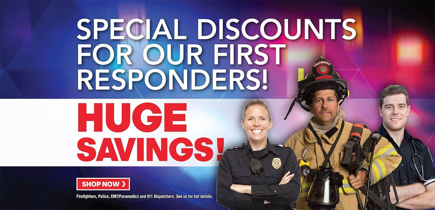 Special discounts for our 1st Responders! Huge Savings at Behlmann.